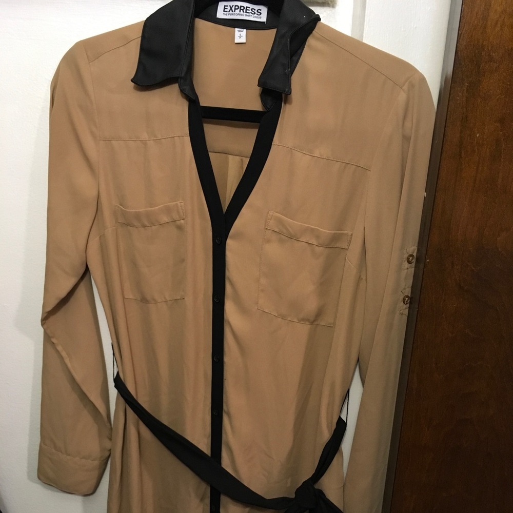 Mid thigh long sleeve dress